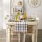 Gray and White Checkers Table Runner 14" x 108"